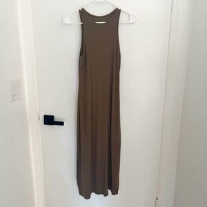 Brown midi dress